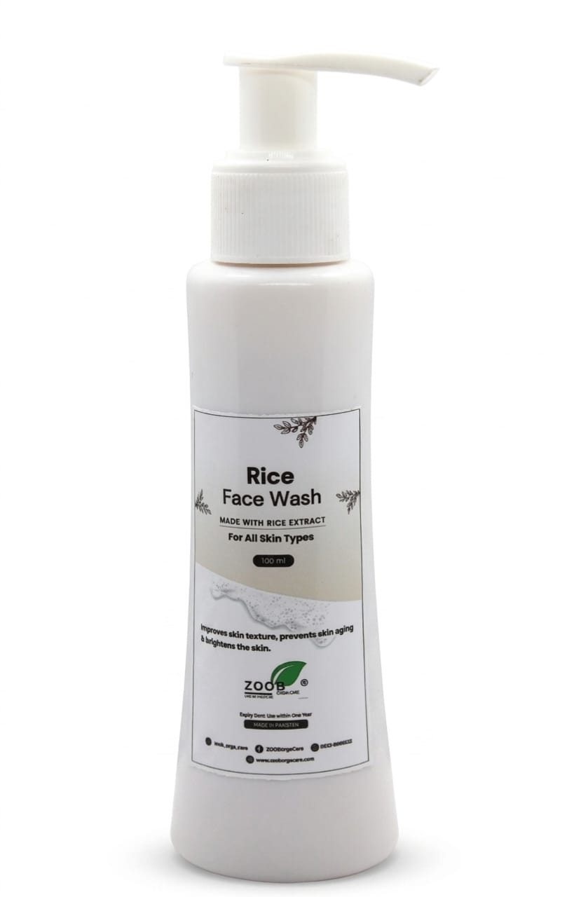 Rice Face Wash - Brightening & Anti-Aging Cleanser with Rice Extract (120ml)