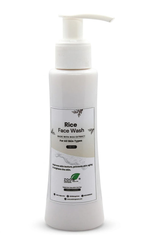 Rice Face Wash - Brightening & Anti-Aging Cleanser with Rice Extract (120ml)